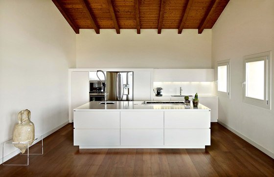 Vega cozinha branco puro ilha de cozinha mate