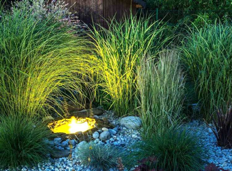 iluminação led para jardim jardim lago ideias pedras graeser