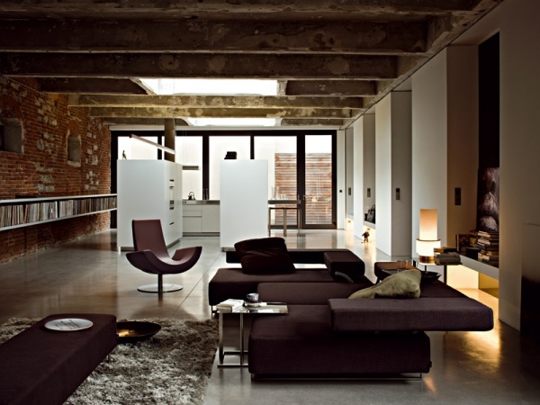 o moderno mobiliário italiano sofá arketipo poltrona amadeius vermelho escuro