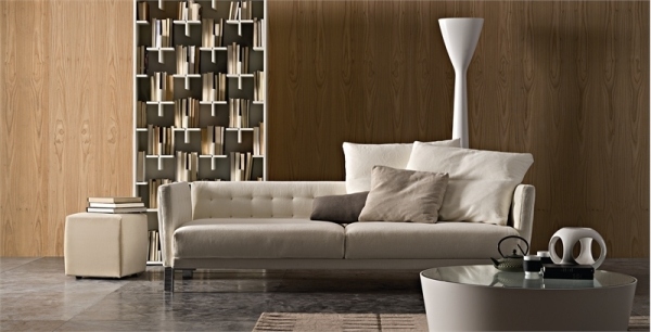 mobiliário italiano moderno sistema de prateleiras arketipo sofá creme