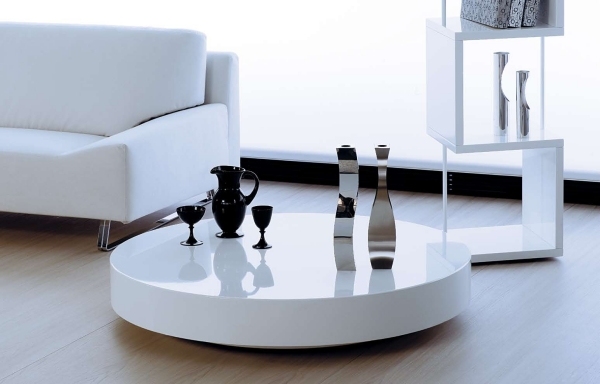 mesa de centro lustrosa de móveis modernos italianos arketipo
