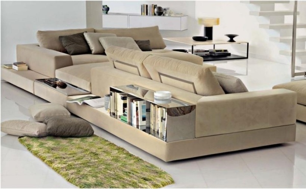 mobiliário italiano moderno arketipo sofá grande bege
