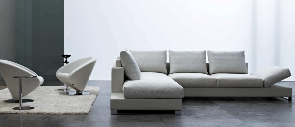 mobiliário italiano moderno arketipo sofá de canto poltrona branco