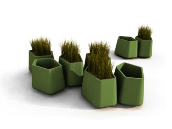 Alain Gilles-Design plantador-modular verde escuro