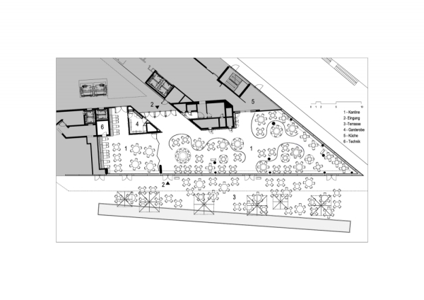 projeto de cantina de plano de arquitetura da revista Mirror