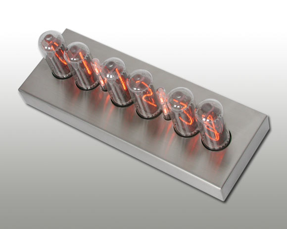 IN-18 Nixie tubo relógio de alumínio