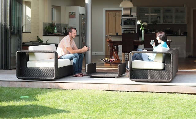 Móveis de jardim varanda com área de estar para área de relaxamento ao ar livre