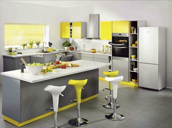 moderna-cinza-amarela-cozinha