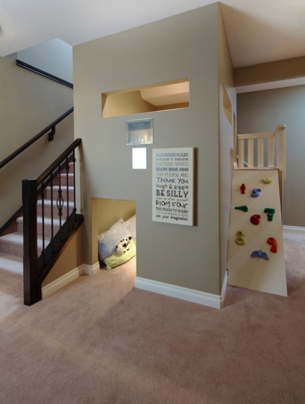 Fornece espaço de recreação para crianças Stair-Cave Iluminação da escada interna