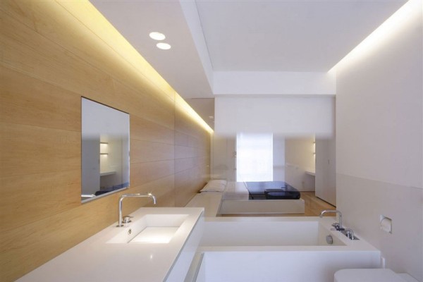 apartamento duplex banheiro quarto parede de vidro