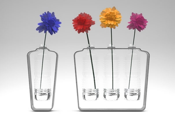 Garrafas plásticas de vasos de flores ecológicas reciclam Human Republic