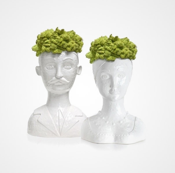 Flower Hair-Flowers design criativo da cabeça de Vases-Jennifer McGarigle