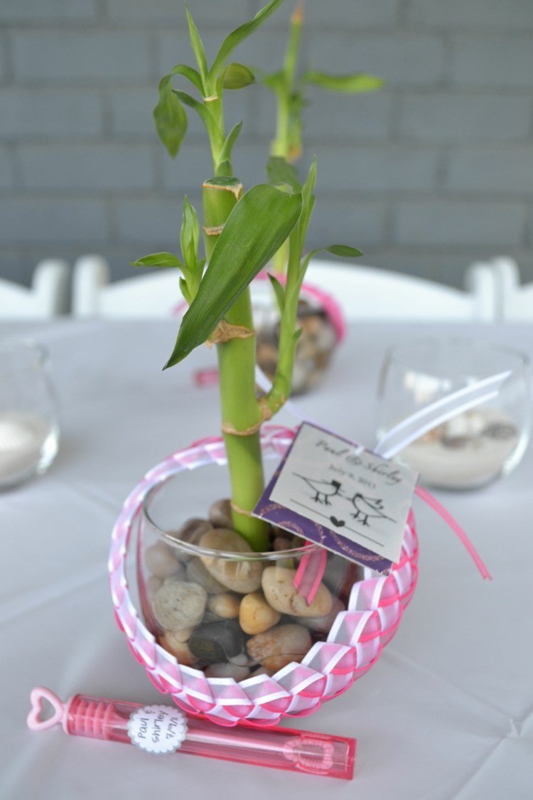 lembrancinhas de casamento para convidados tradição planta de bambu amuleto da sorte casamento