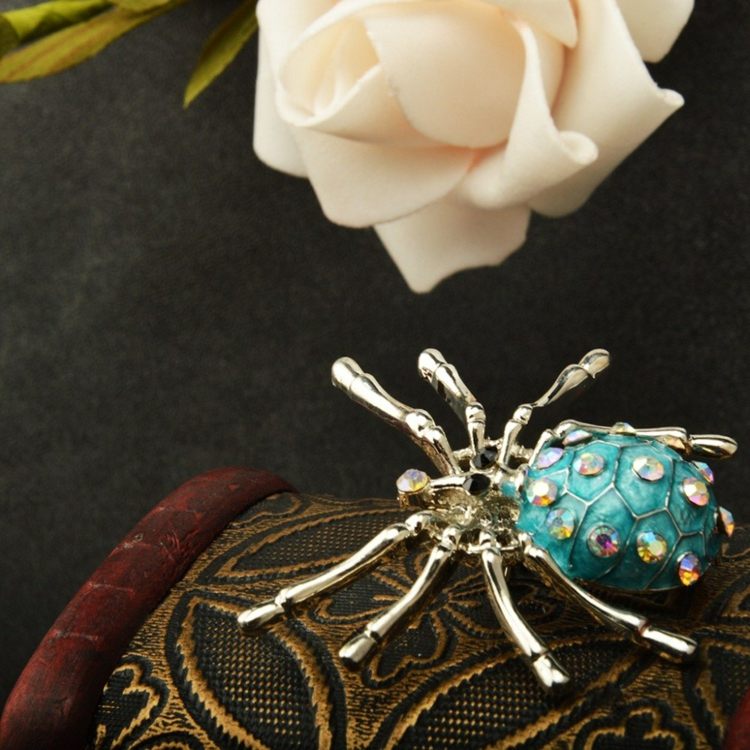 Broche de aranha joias tradição do casamento amuleto da sorte para casamento