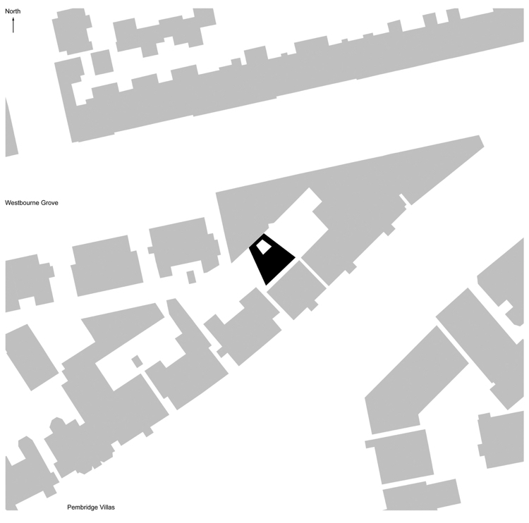 Localização da arquitetura da planta da casa da cidade