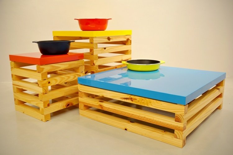 DIY-ideias-móveis-paletes-três-mesas de centro