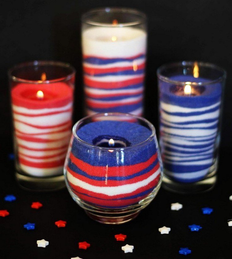 DIY-table-decoration-ideas-decorative-sand-blue-red-white