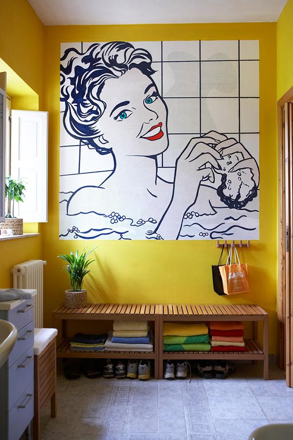 tendências de popart mural em design de interiores para 2013