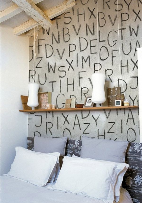 letras de decoração de parede, tendências, design de interiores para 2013