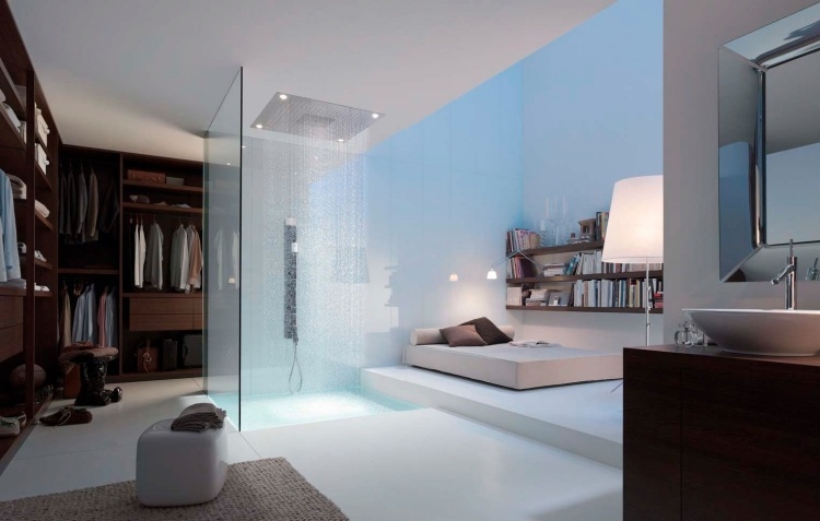 chuveiro-idéias-banheiro-chuveiro de chuva-quarto-branco-design-moderno-closet