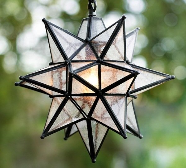 Lâmpada pingente lâmpada estrela design exclusivo de iluminação externa