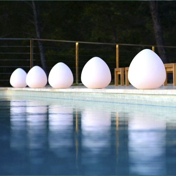 ideias de luz externa iluminação externa deck da piscina lâmpadas modernas