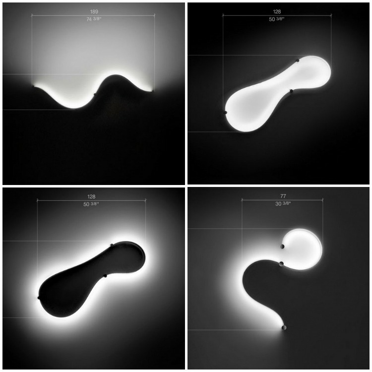 LED-lamp-famala-elements-shadow-play-wall-lighting-variant-oval-wave-shaped design