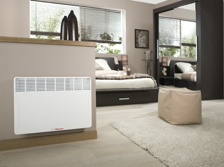 convector aquecimento eficiente quarto guarda-roupa cama alcatifada