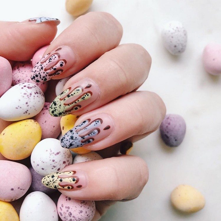 Faça suas próprias unhas de Páscoa tendência Eggshell Nails Nail