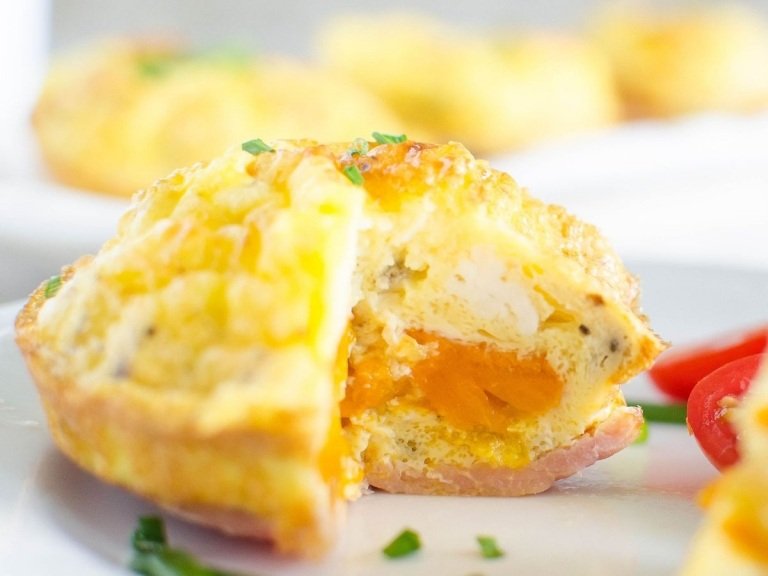 Muffin Omelette Quick Breakfast Recipes Cozer Ovos Alimentação Saudável