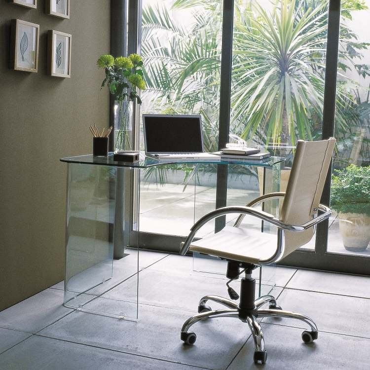 desk-acrílico-transparente-giratório-cadeira-luz de trabalho-portas de pátio