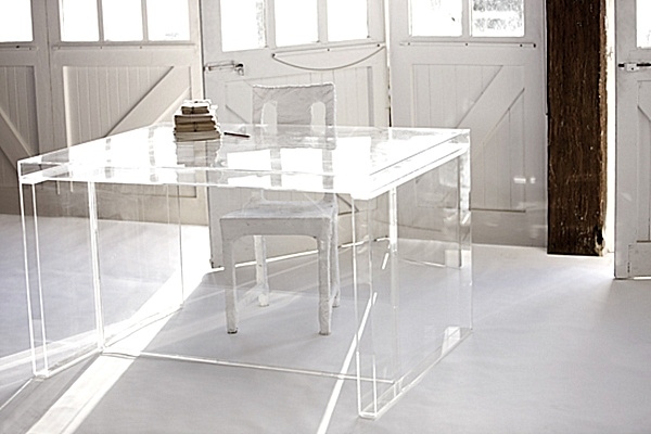 Ideia de casa de design de mesa de acrílico