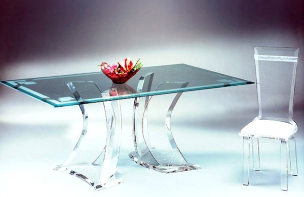 Atlas mesa de jantar cadeira acrílica transparente