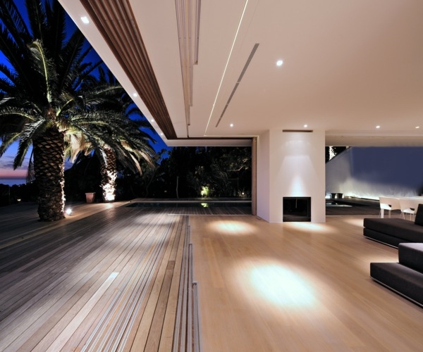 Casa de férias na África do Sul - sala de estar com design moderno