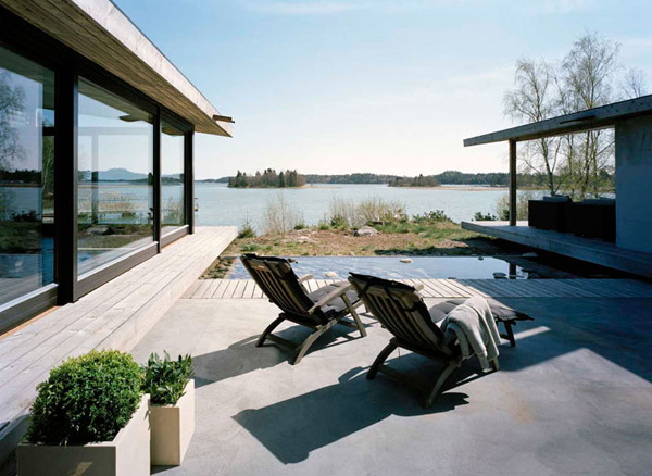 design exterior minimalista da Suécia - terraço