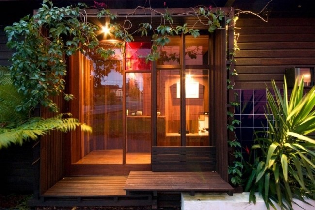cabana de zelador de extensão de casa moderna