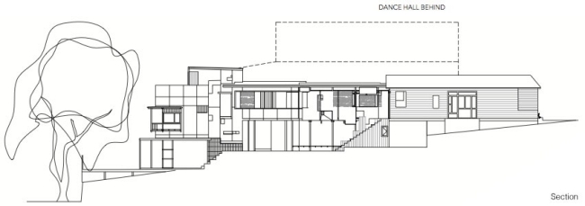 moderna-residencial-casa-cox-rayner-seção transversal