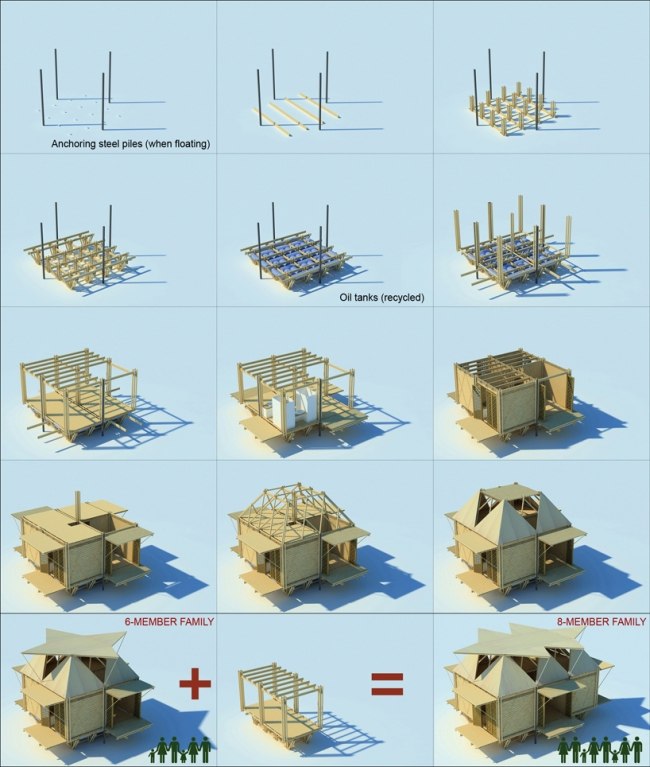 projeto habitacional de casas de bambu no vietnã arquitetura hp