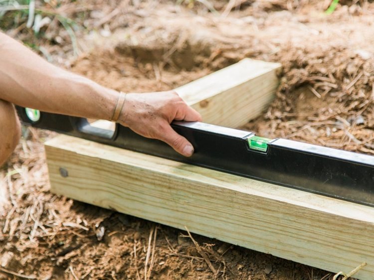 escadas externas de madeira cascalho escadas simples de jardim degraus de jardim faça você mesmo instruções medidas retas