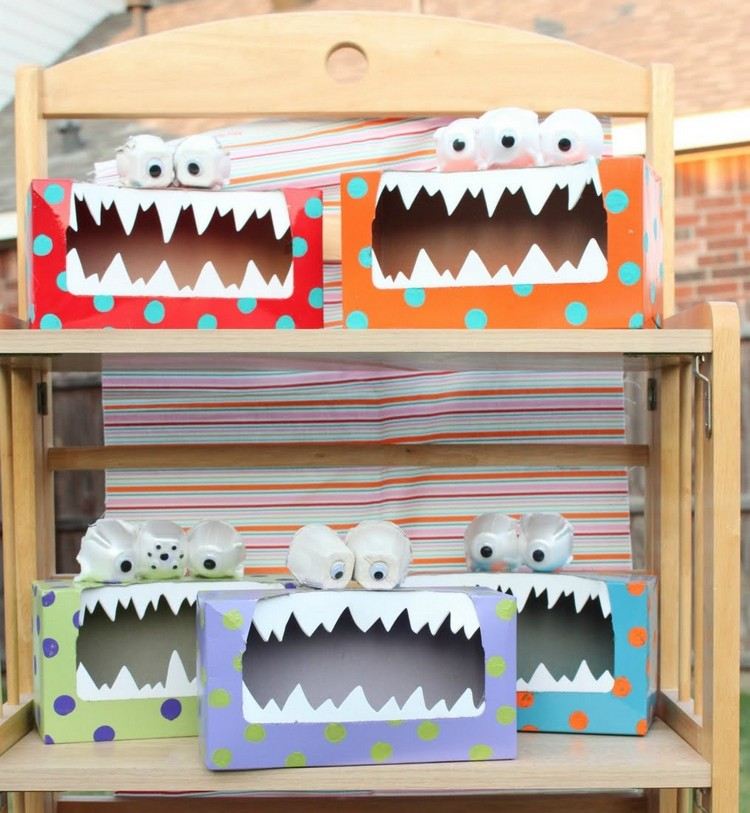 Ideias de artesanato de upcycling para crianças fazerem monstros