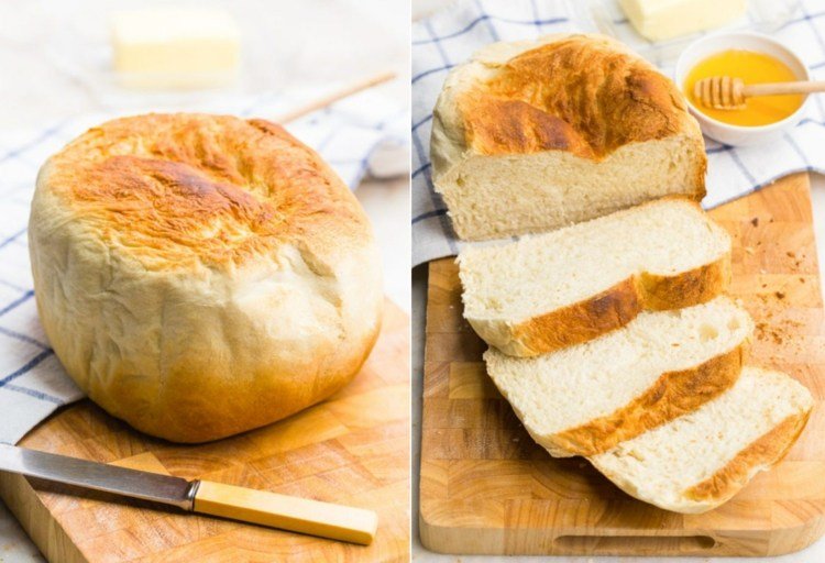 Assar pão doce em uma panela elétrica com mel