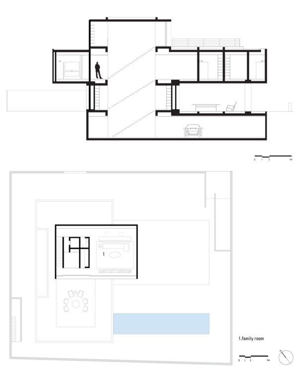 Distribuição da sala dos andares do projeto da arquitetura