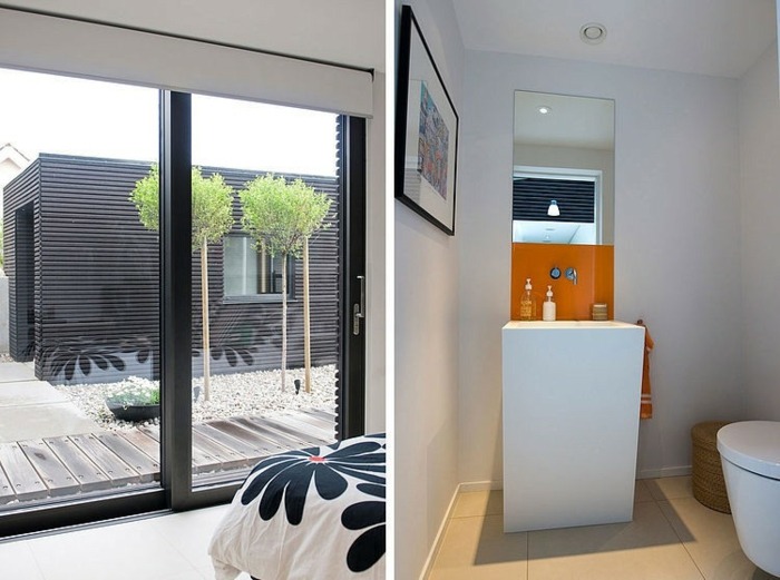 Quarto banheiro com bela vista externa