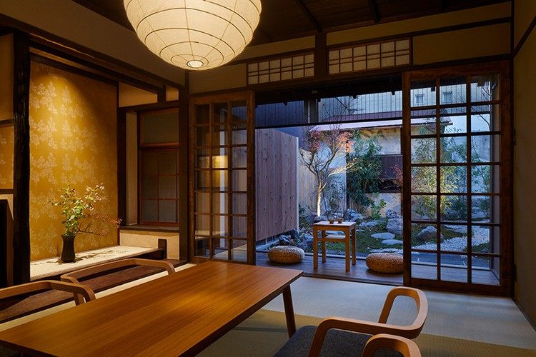 decoração em estilo de vida japonês sala de estar tradição moderna