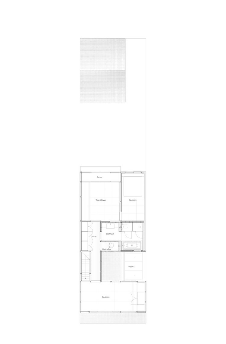casa de hóspedes kyoto japão planta baixa distribuição de quartos segundo andar
