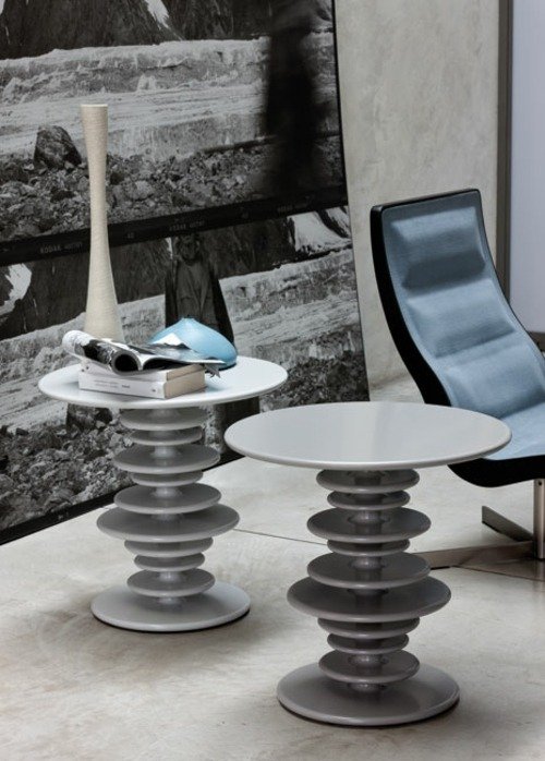 decoração minimalista mesa lateral design criativo de parede