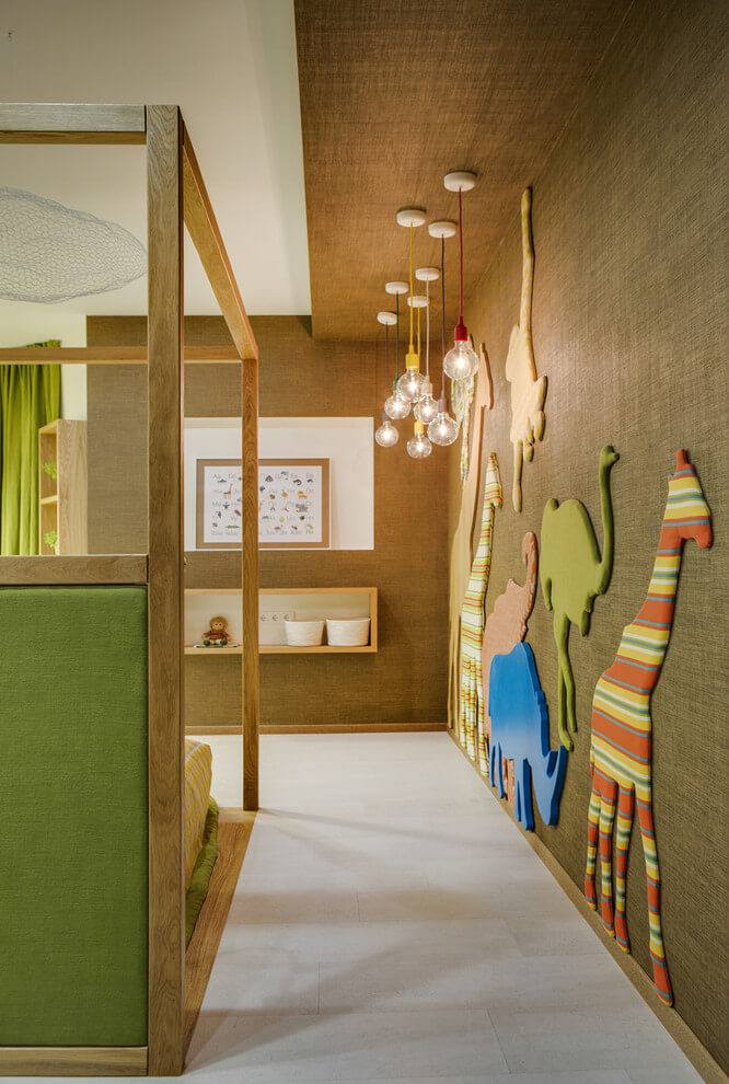 quarto infantil-parede-design-africa-animals-3d-motifs
