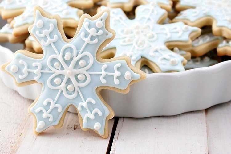Frozen Party Snacks comidinha-biscoitos-floco de neve-glacê