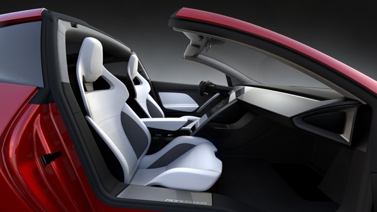 design de interiores de carros esportivos elétricos tesla roadster