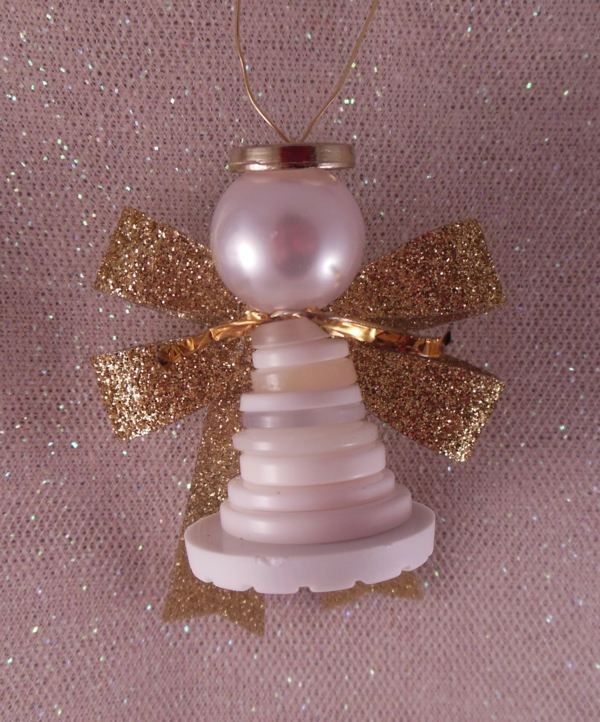 Botões de anjo, ideias para artesanato, rosa brilhante arco